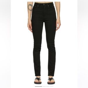 Toteme High Waisted Skinny Jeans in Washed Black Size 30